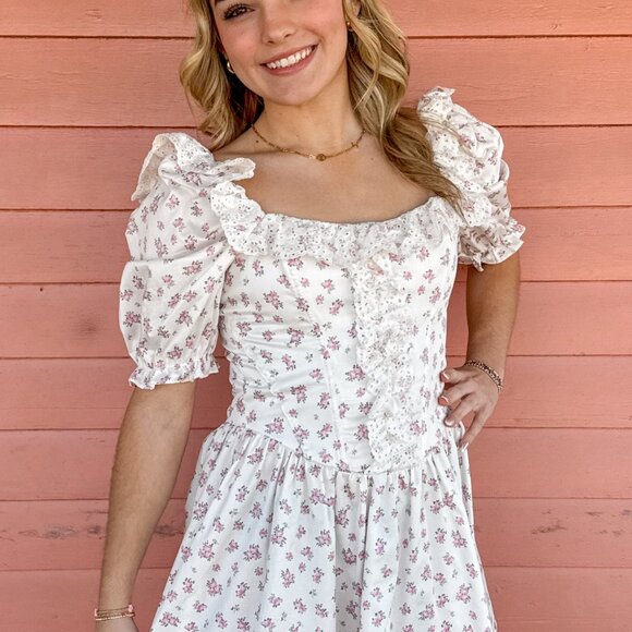 NWT For Love & Lemons Noam Mini Dress - Picture 2 of 10